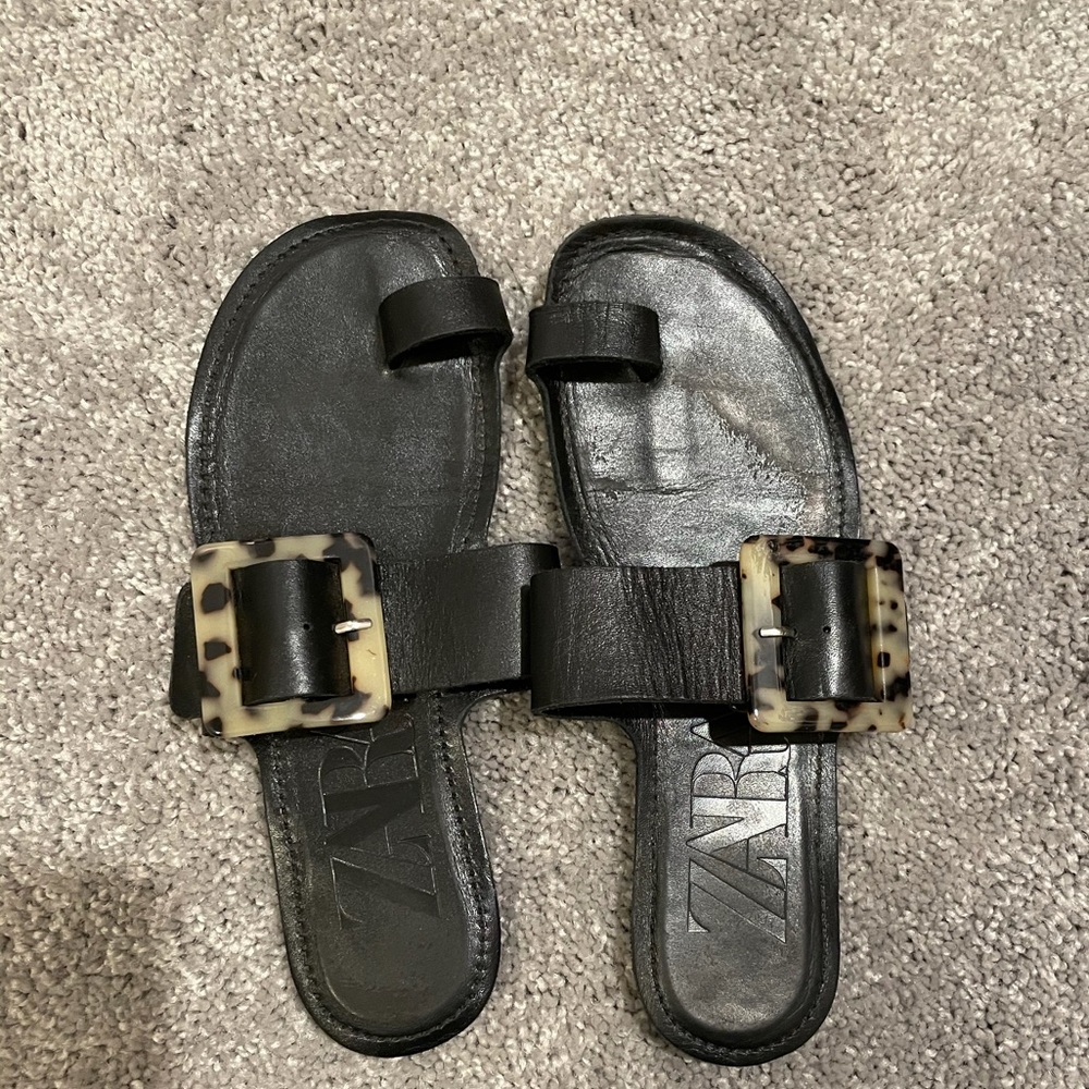 Zara Leather Sandals